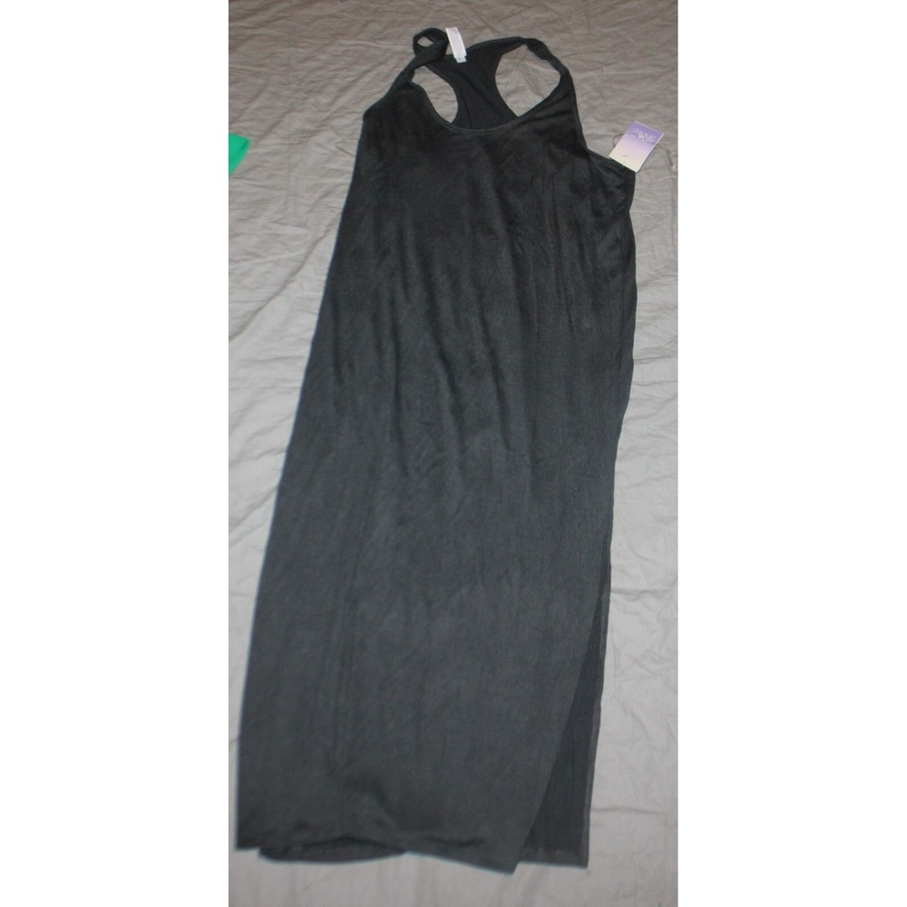 Women's stars above crinkled dress size S charcoal gray NEW
